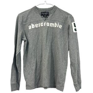 Gray Abercrombie Kids Pullover Sweatshirt Size Large Distressed Leisure Comfort